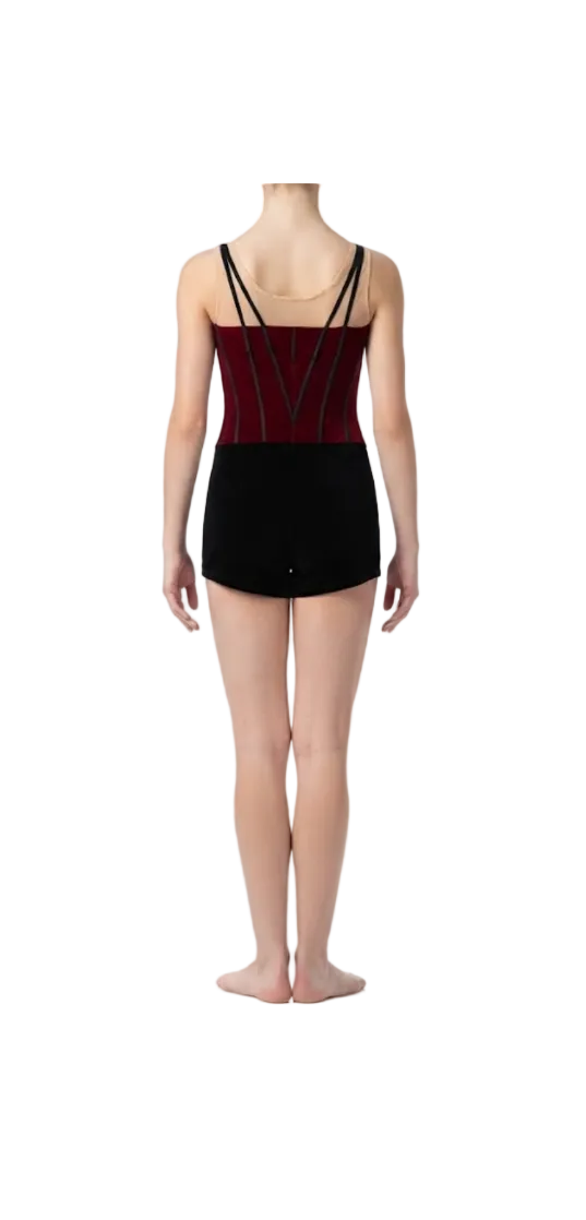 Red Velvet and Black Biketard