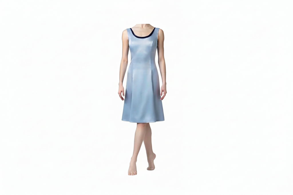 Blue Satin Dress