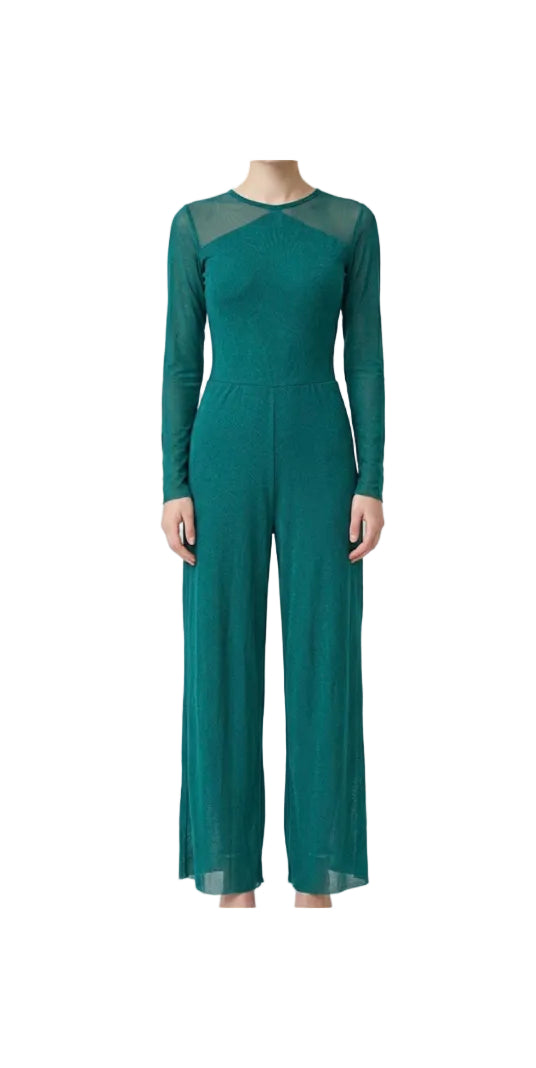 Green Wide Let Pant Suit - CamelDance