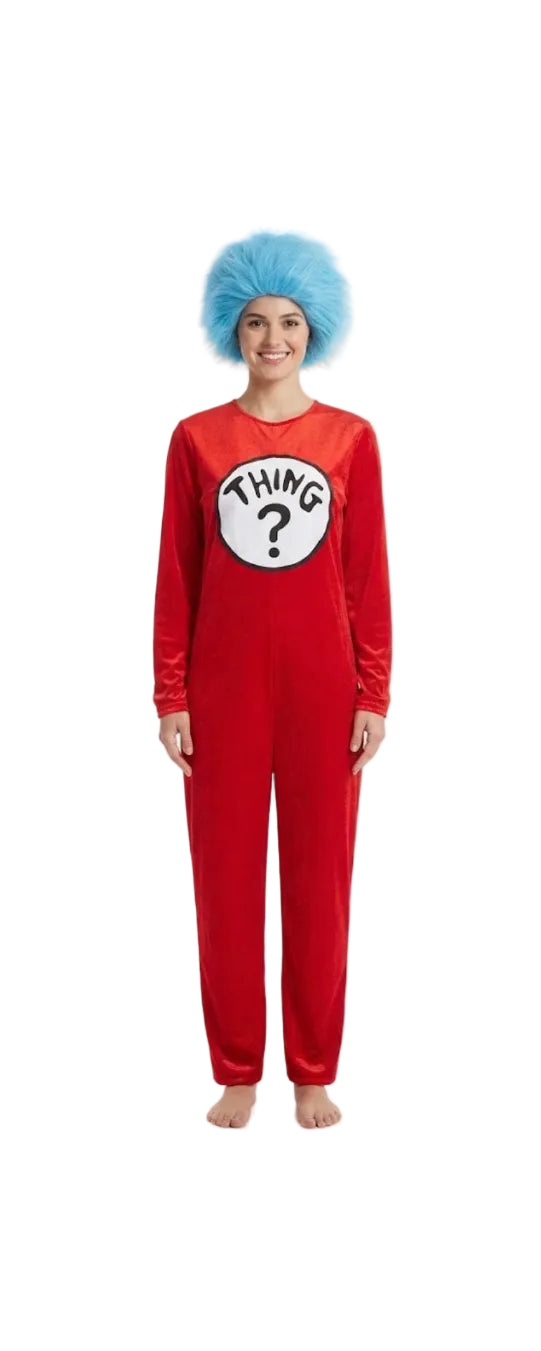 Thing ? Costume with Blue Wig
