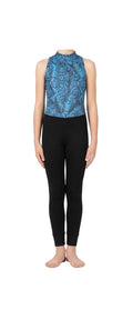Blue Snake Print Pant Suit - CamelDance
