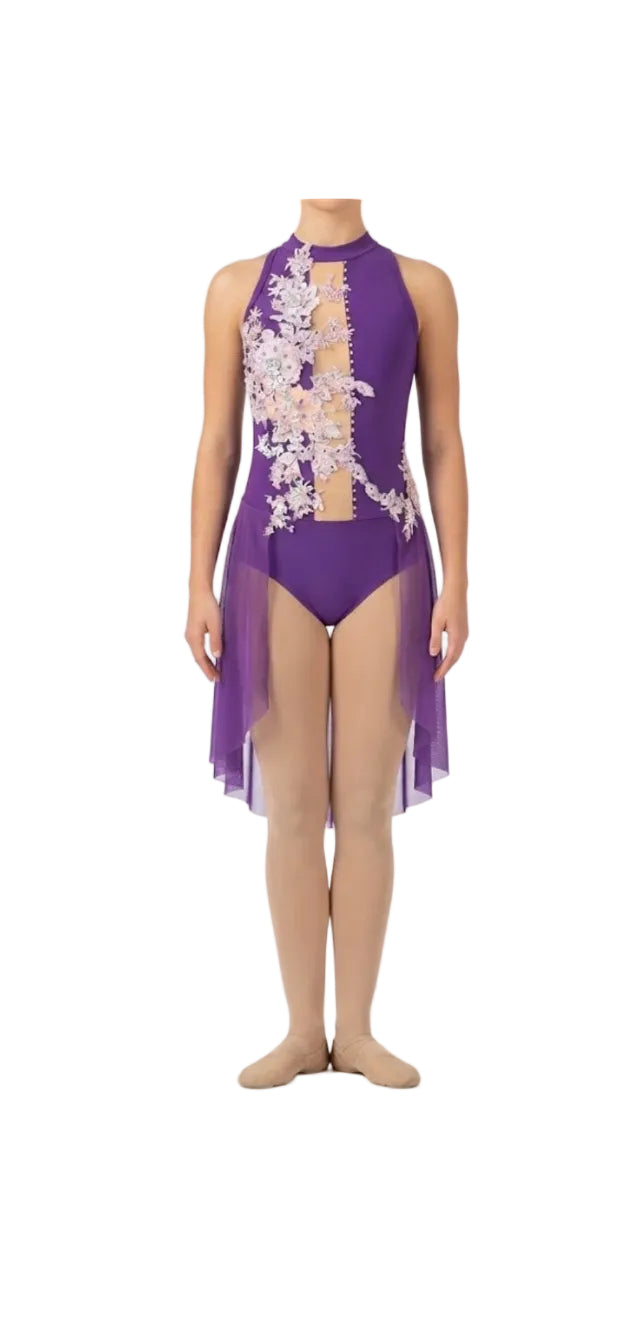 Purple Lyrical Leotard with 3/4 Skirt - CamelDance