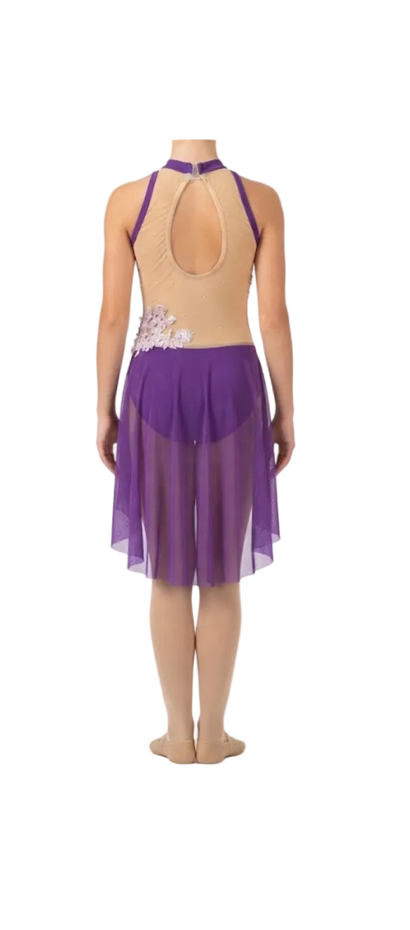 Purple Lyrical Leotard with 3/4 Skirt - CamelDance