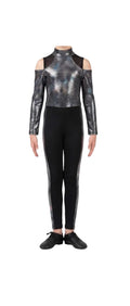 Silver and Black Pant Suit - Weissman