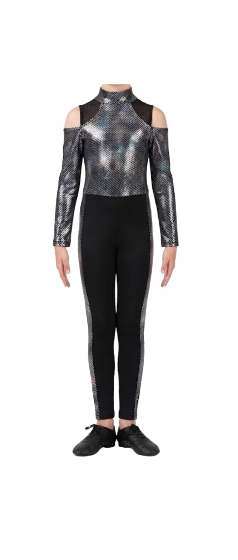 Silver and Black Pant Suit - Weissman