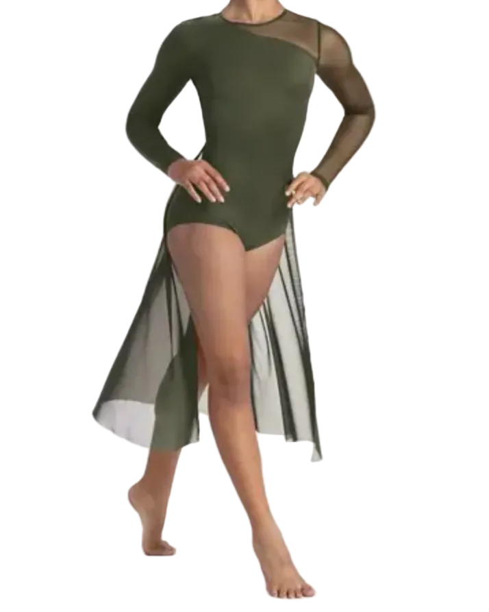 Long Sleeve Back Panel Leotard