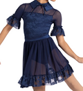 Flutter Sleeve Dress with Lace - Weissman