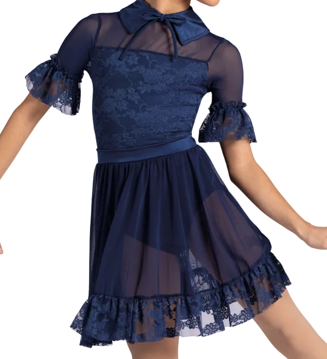 Flutter Sleeve Dress with Lace - Weissman