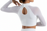 White Crop Top with White Pants and Shorts for underneath - Balera