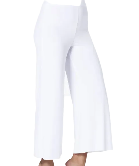 White Crop Top with White Pants and Shorts for underneath - Balera