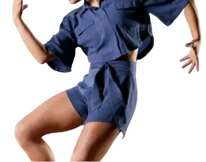 Flutter Sleeve top and shorts with Leotard - Weissman