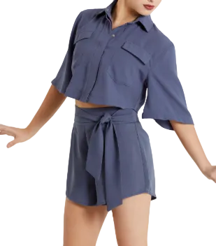 Flutter Sleeve top and shorts with Leotard - Weissman