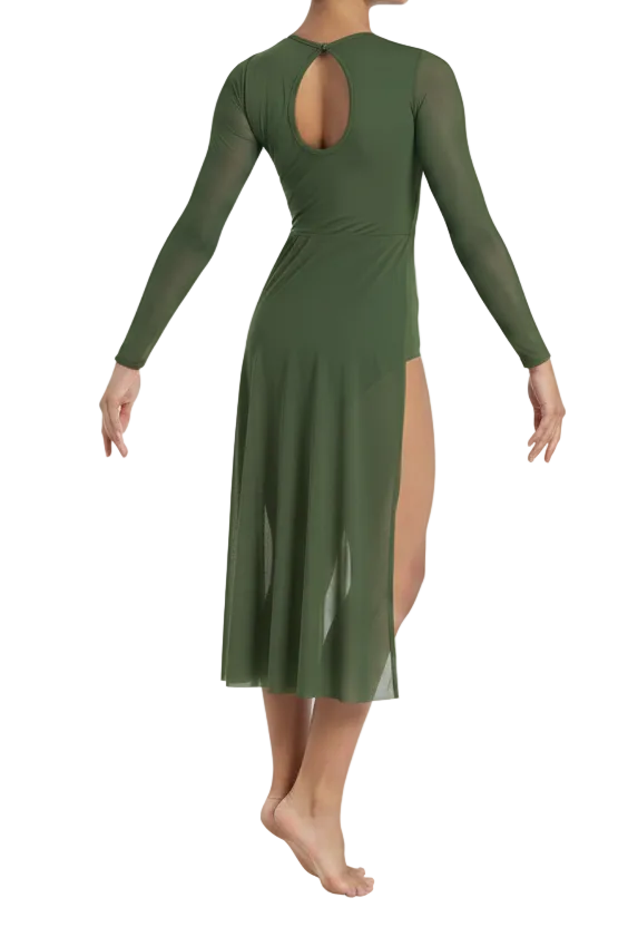 Long Sleeve Back Panel Leotard