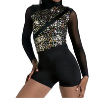 Ain't Nothing Wrong with That -Gold and Silver Sequence Unitard - Weissman